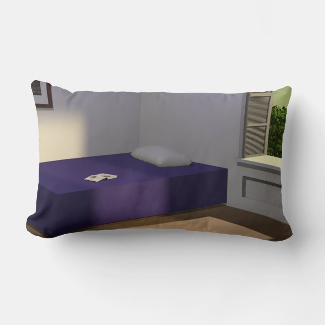 Excursion into philosophy. Edward Hopper. Lumbar Cushion (Front)