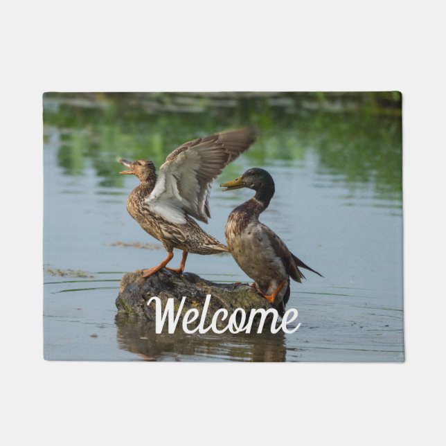 Excuse Me Welcome Doormat (Front)