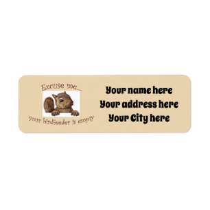 Excuse Me, your birdfeeder is Empty Labels