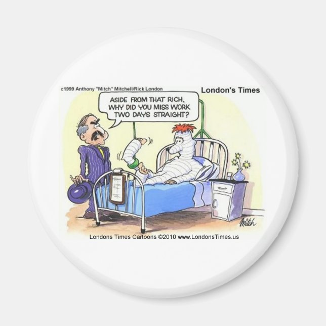 Excuse To Miss Work Funny Tees Cards & Gifts Magnet (Front)