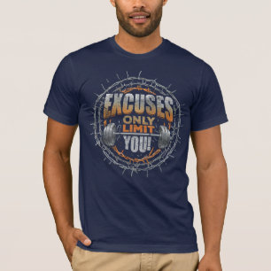 Excuses Only Limit You Gym Fitness weightlifting T-Shirt