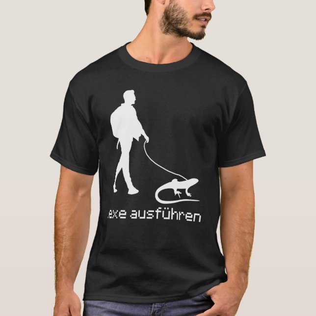 Exe Execute Fun System Administrator Nerd Admin De T-Shirt (Front)