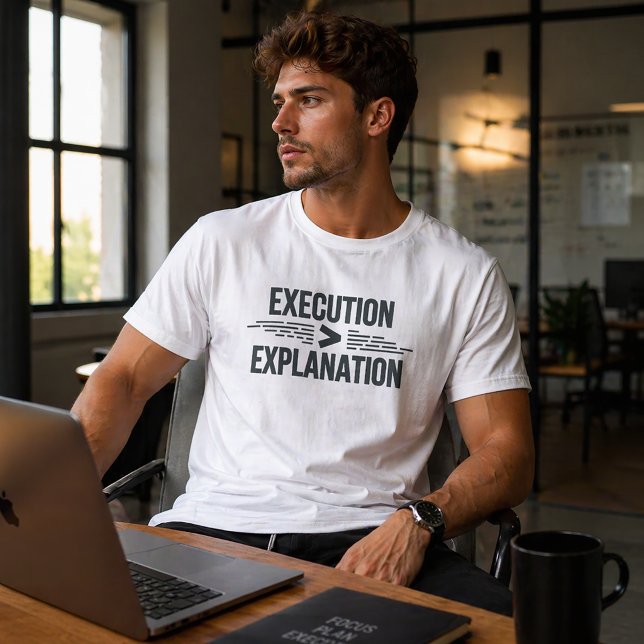 Execution Greater Than Explanation Founder Mindset T-Shirt (Creator Uploaded)