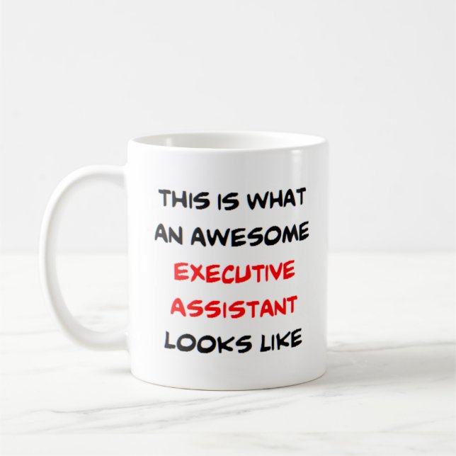 executive assistant, awesome coffee mug (Left)
