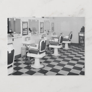 Executive Barber Shop, 1935 Postcard