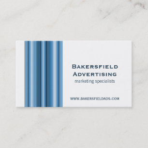 Executive Bars Business Card, Bright Blue Card