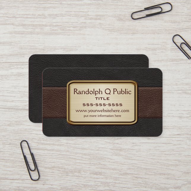Executive Black and Brown Business Card (Front/Back In Situ)