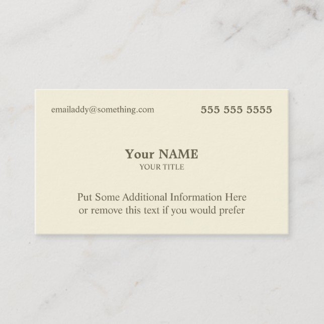 Executive Bone Business Card (Front)