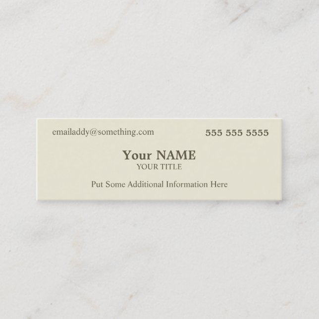 Executive Bone Mini Business Card (Front)