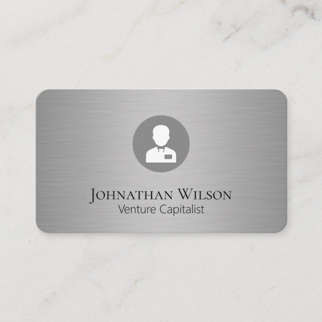 Executive Business Silver Metallic Card (Front)