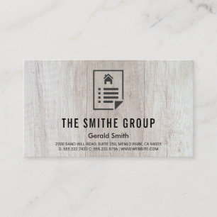 Executive Capitalist   Wood   Realtor Logo Business Card