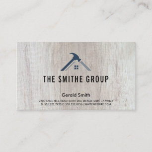 Executive Capitalist   Wood   Realtor Logo Business Card