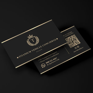 Executive Chauffeur Transport Concierge Black Business Card