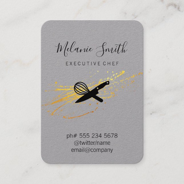Executive Chef Business Card (Front)