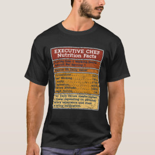 Executive Chef Cooking Cook Culinary Retro Foodie T-Shirt