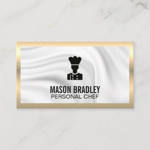 Executive Chef Culinary Gold Metallic Business Card