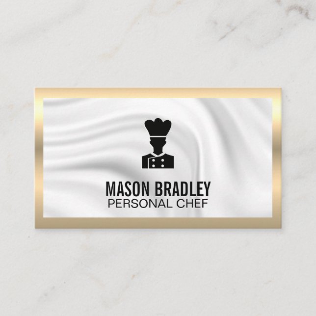 Executive Chef | Culinary Gold Metallic Business Card (Front)