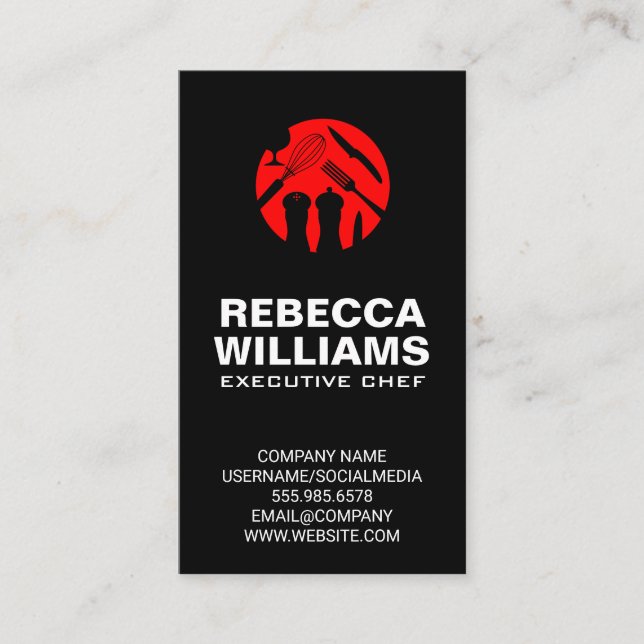 Executive Chef | Culinary Tools Business Card (Front)