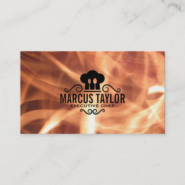 Executive Chef | Fire Business Card (Front)