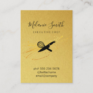 Executive Chef   Gold Elite Business Card