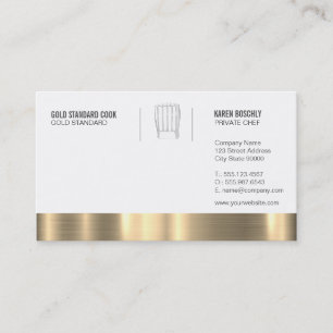 Executive Chef Gold Trim Business Card