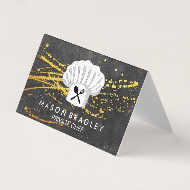 Executive Chef Modern Business Card (Front)