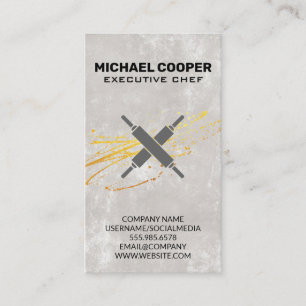 Executive Chef Rolling Pins Business Card