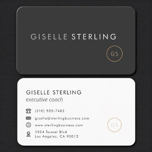 Executive Coach Black Professional Business Card