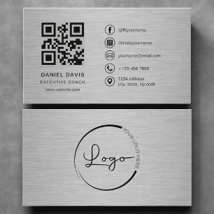 Executive Coach Metal QR Code Business Card