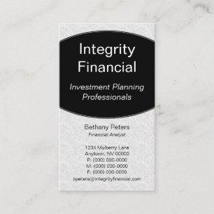 Executive Curves Business Card, Black and Grey Card