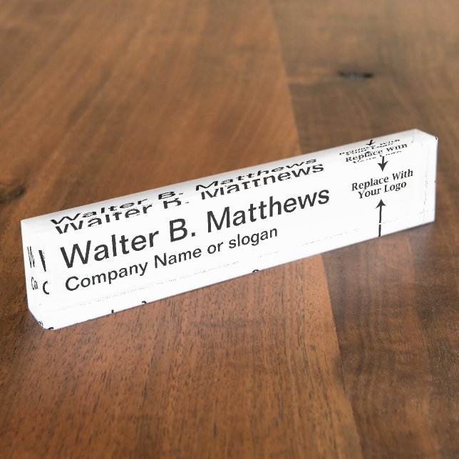 Executive Desk Name Plates (Side)