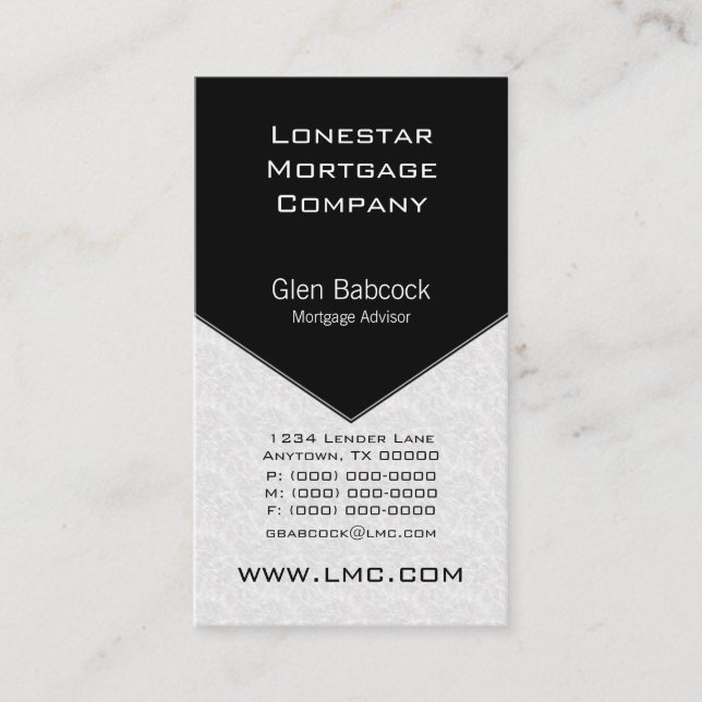 Executive Edge Business Card, Black and Grey Card (Front)