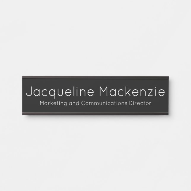 Executive Employee Long Title Office Door Signs (Front)