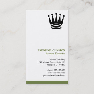 Executive green stripe custom logo professional business card