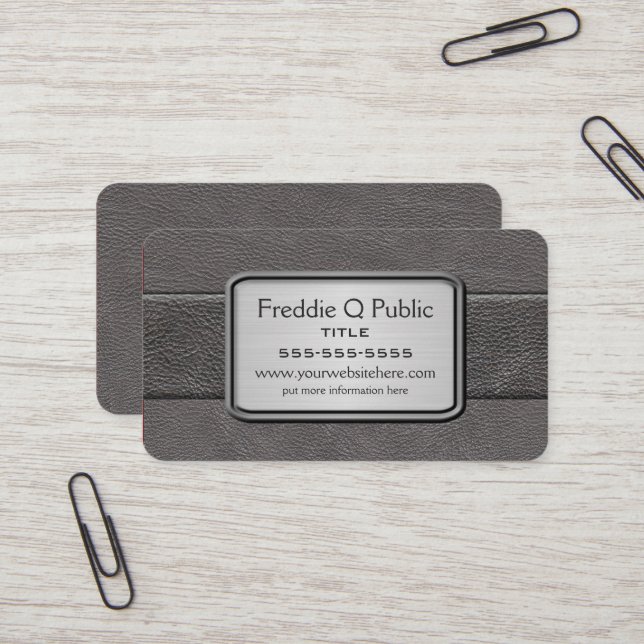 Executive Grey Business Card (Front/Back In Situ)