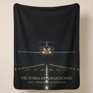 Executive Luxury Jet Arrival After Hours Sherpa Blanket
