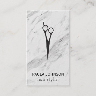 Executive Marble Pattern Hair Salon Stylist Business Card