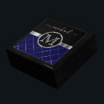 Executive Monogram | Black and Blue Gift Box<br><div class="desc">Gift Box ready for you to personalise. This makes a great keepsake for a retiree, father's day, a birthday, a graduation, etc... just by simply changing or adding your text. ✔NOTE: ONLY CHANGE THE TEMPLATE AREAS NEEDED! 😀 If needed, you can remove the text and start fresh adding whatever text...</div>