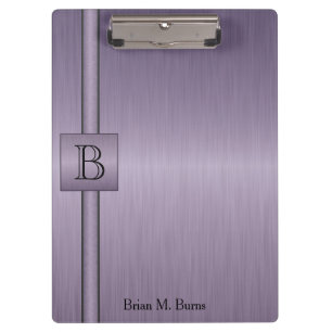 Executive Monogram Design - Amethyst Clipboard