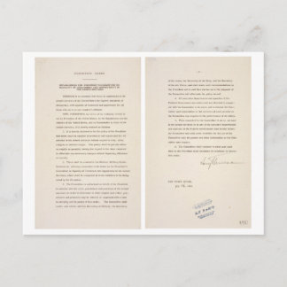 Executive Order 9981 Desegregation of Armed Forces Postcard