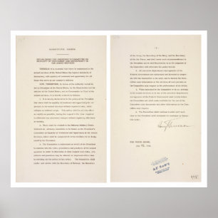 Executive Order 9981 Desegregation of Armed Forces Poster