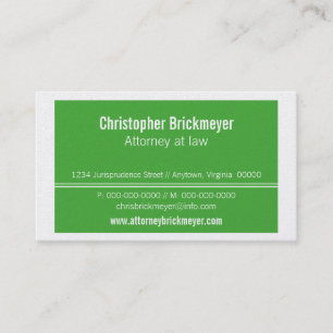 Executive Professional Business Card, Green Card