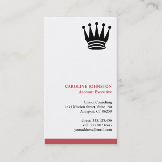Executive red stripe custom logo professional business card