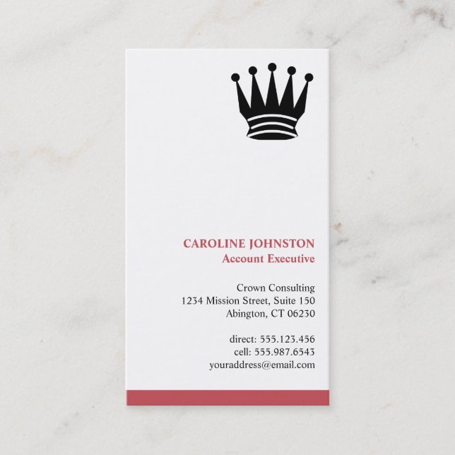 Executive red stripe custom logo professional business card (Front)