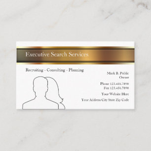 Executive Search Employment Agency Business Cards