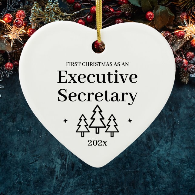 Executive Secretary First Christmas Ceramic Tree Decoration (Executive Secretary First Christmas Ceramic Ornament
)