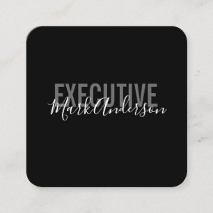 Executive Signature Series (Black) Square Business Card