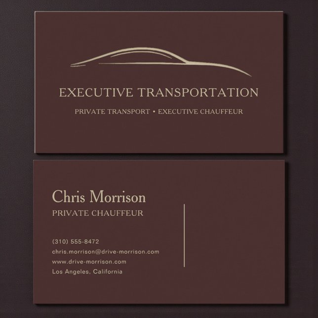 Executive Transport Minimalist Business Card (Creator Uploaded)