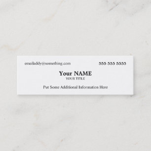 Executive White Mini Business Card
