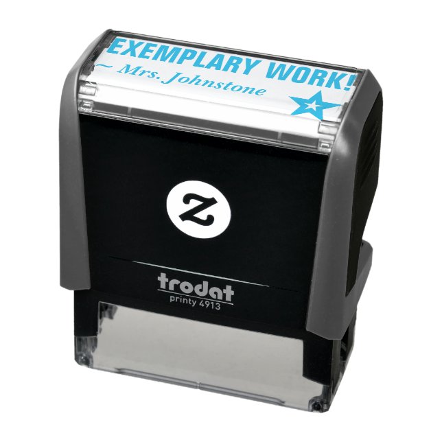 "EXEMPLARY WORK!" + Custom Educator Name Self-inking Stamp (Product)